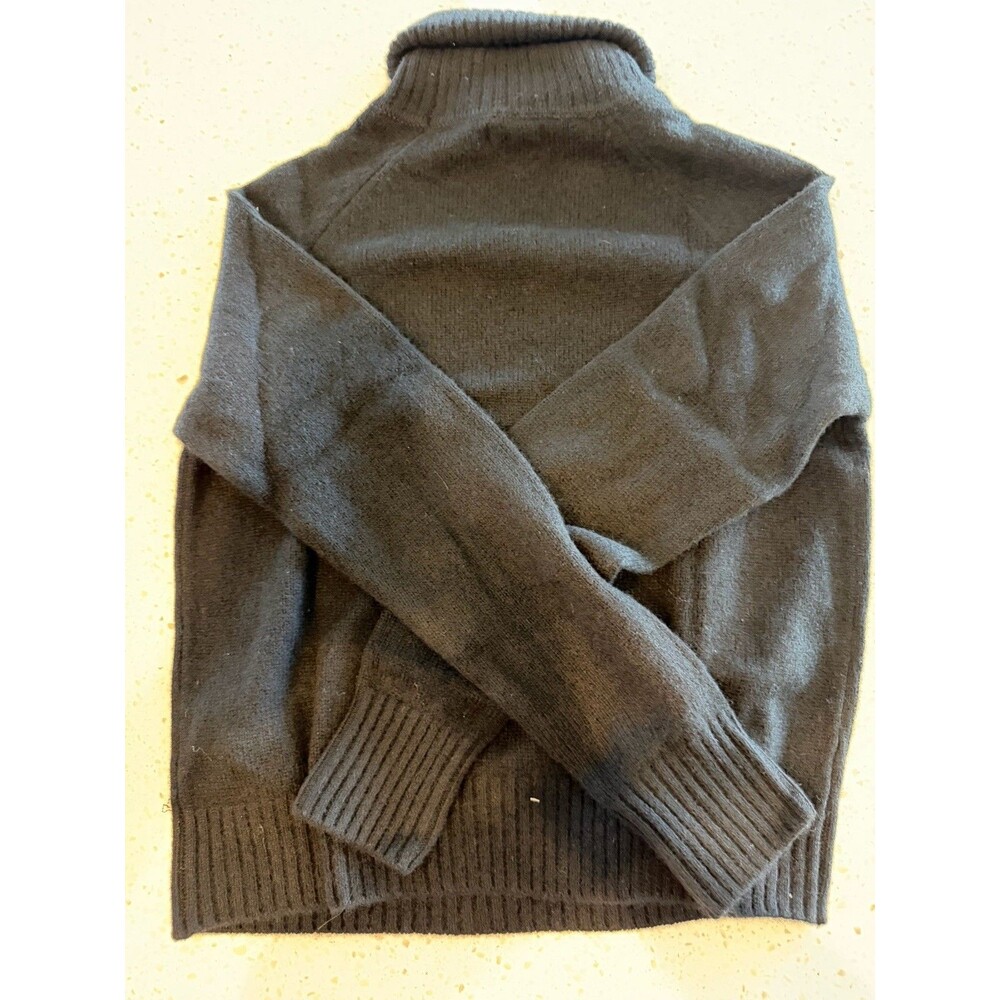 Quince 100% Yak Wool  Turtleneck Pullover Sweater Black Long Sleeve S - Picture 4 of 4